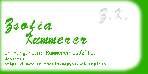 zsofia kummerer business card